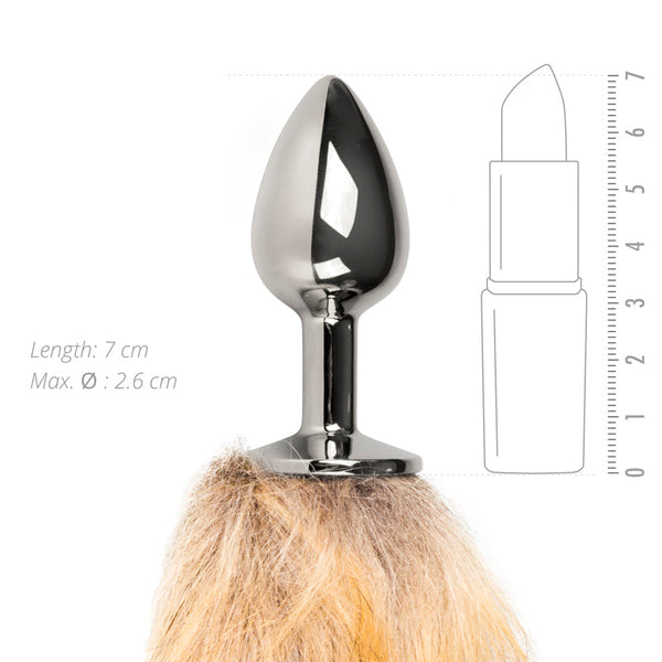Fox Tail No. 1 Silver Plug Butt Plug Tails