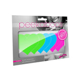 Neon Heart Pasties 3 Pk Green/Blue/Pink  Clothing