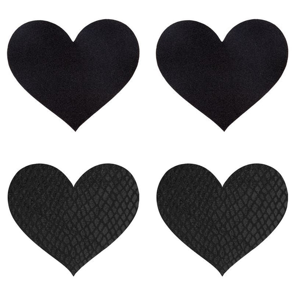 Classic Black Hearts Pasties  Clothing