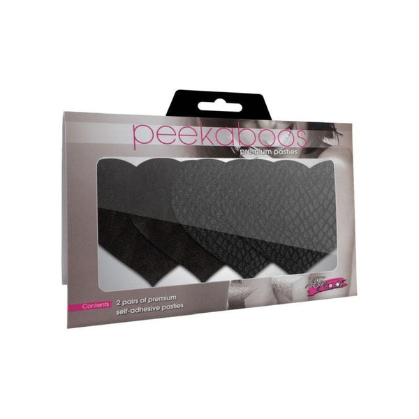 Classic Black Hearts Pasties  Clothing