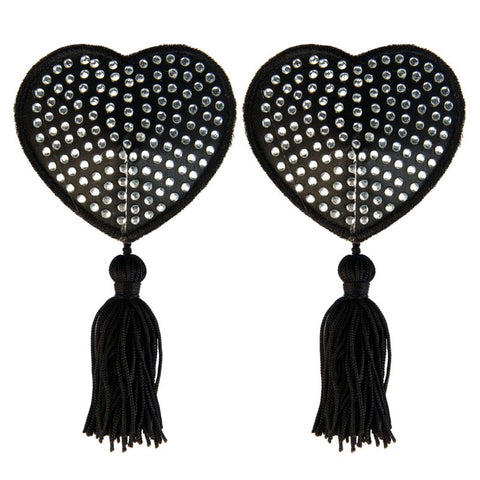 White Satin Stone And Tassel Pastie  Clothing