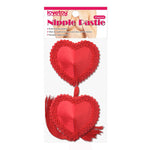 Nipple & Clitoral Toys Reusable Red Heart Tassels Nipple Pasties