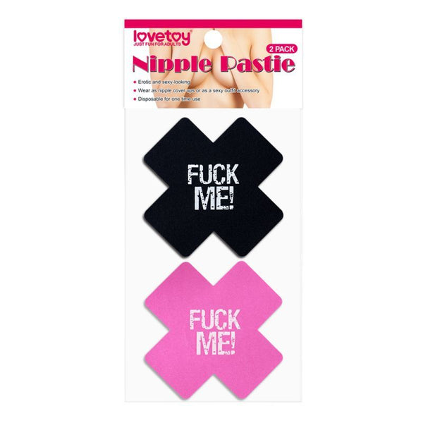 Fuck Me Cross Pattern Nipple Pasties Twin Pk Other Erotic Clothing