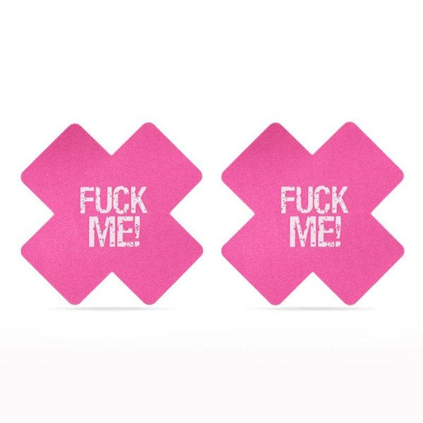 Fuck Me Cross Pattern Nipple Pasties Twin Pk Other Erotic Clothing