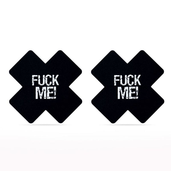 Fuck Me Cross Pattern Nipple Pasties Twin Pk Other Erotic Clothing