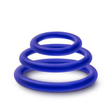 Performance Silicone  Ring 3 Pc Set Indigo  Rings