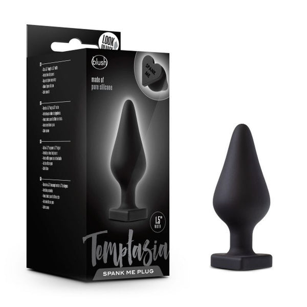 Temptasia Spank Me Butt Plug Black Non Vibrating Butt Plugs