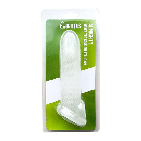 Almighty Ribbed sheath 18Cm  & Ball Toys