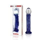 Glass Romance 7 Blue 7.5In Realistic Dildos