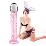 Glass Romance 7 Blue 7.5In Realistic Dildos