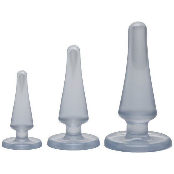 Anal Initiation Kit Clear Non Vibrating Butt Plugs