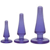 Anal Initiation Kit Clear Non Vibrating Butt Plugs
