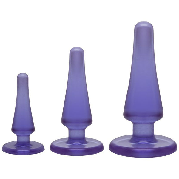 Anal Initiation Kit Clear Non Vibrating Butt Plugs