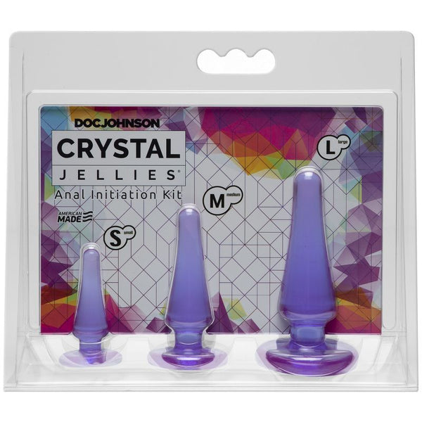 Anal Initiation Kit Clear Non Vibrating Butt Plugs