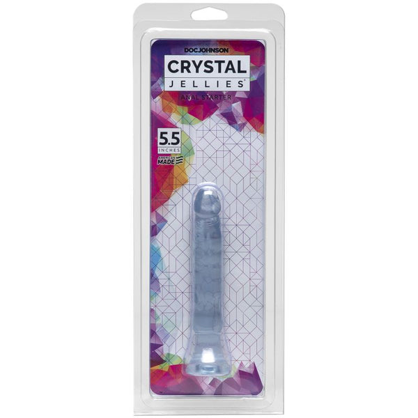 Doc Johnsons 5.5 Inch Crystal Jellies Anal Starter Clear Realistic Dildos