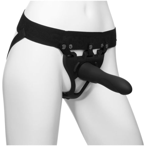 Be Strong 7.5In Slim Dong 2 Pc Hollow Silicone Strap On Set Strap Ons