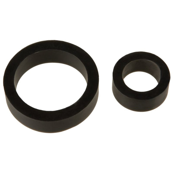 Silicone Double Pk Black  Rings