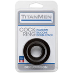 Silicone Double Pk Black  Rings