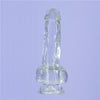 Crystal Dildo W Balls 8In Clear Realistic Dildos