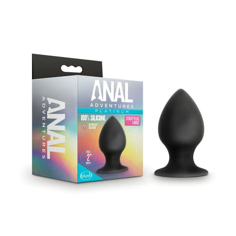 Anal Adventures Platinum Silicone Anal Stout Plug Large Non Vibrating Butt Plugs
