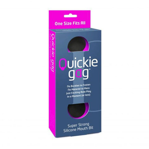 Quickie Gag Mouth Bit Black Gags