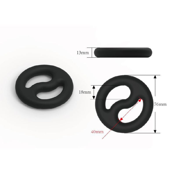 Brutus Yin Yang Silicone  And Ball Duo Ring  & Ball Toys