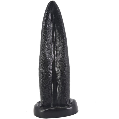Tongue Shape Anal Plug Black Non Vibrating Butt Plugs