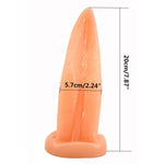 Tongue Shape Anal Plug Black Non Vibrating Butt Plugs