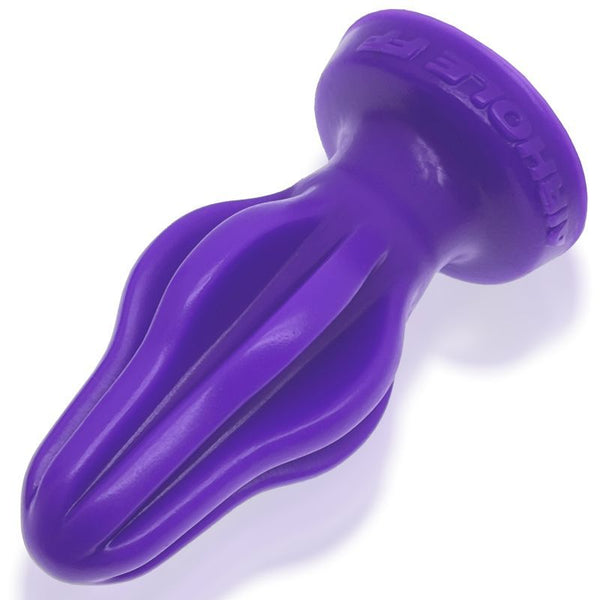 Airhole 2 Finned Buttplug Eggplant Non Vibrating Butt Plugs