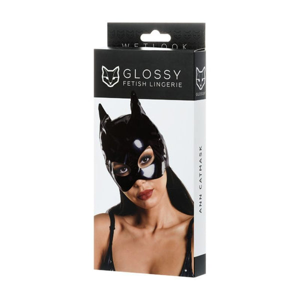 Glossy Wetlook Cat Mask Fetish Masks