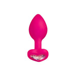 NonVibrating Butt Plugs Diamond Heart Anal Plug Pink