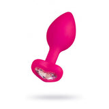 NonVibrating Butt Plugs Diamond Heart Anal Plug Pink