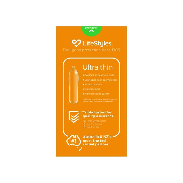 Lifestyles Ultra Thin Condoms 20 Latex