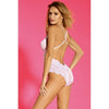 Jemma 1 Pc Teddy White Bodysuits