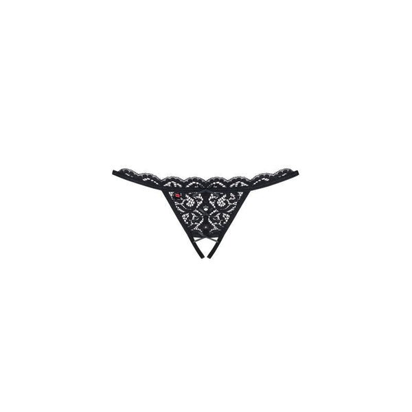 Crotchless Lace Thong 831 Black Erotic Panties