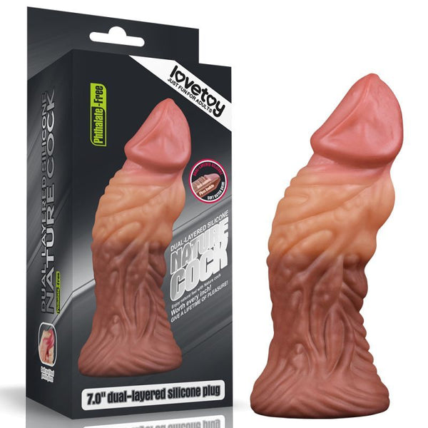 Nature  7In Dual Layer Huge Alien Silicone Butt Plug Dildo Dildos