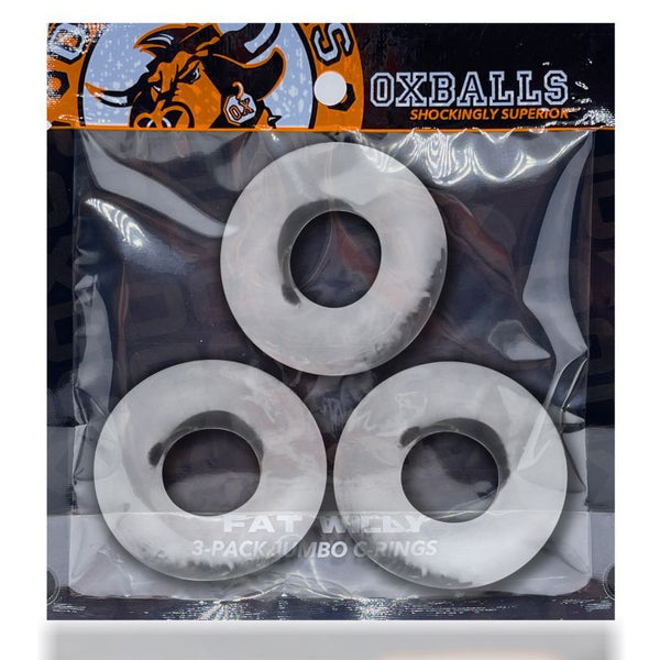 Fat Willy 3 Pc Jumbo rings Clear  Rings