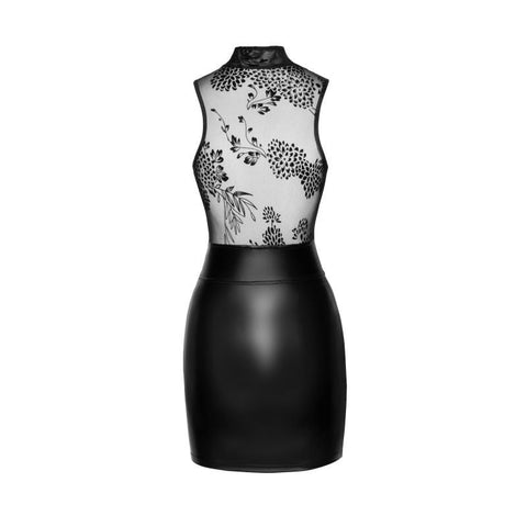 Power Wetlook Short Dress Skirt & Tulle Top Erotic Dresses
