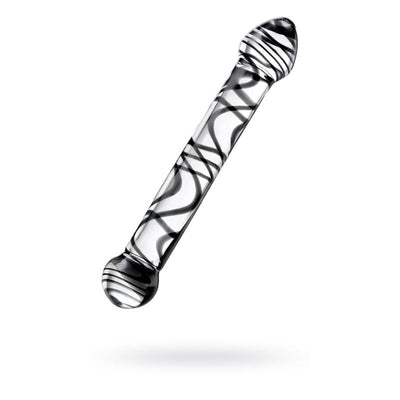 Sexus Glass Dildo Duo Black Swirl 20.5Cm Glass Dildos