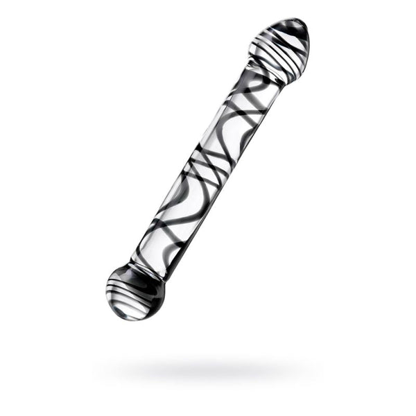 Sexus Glass Dildo Duo Black Swirl 20.5Cm Glass Dildos
