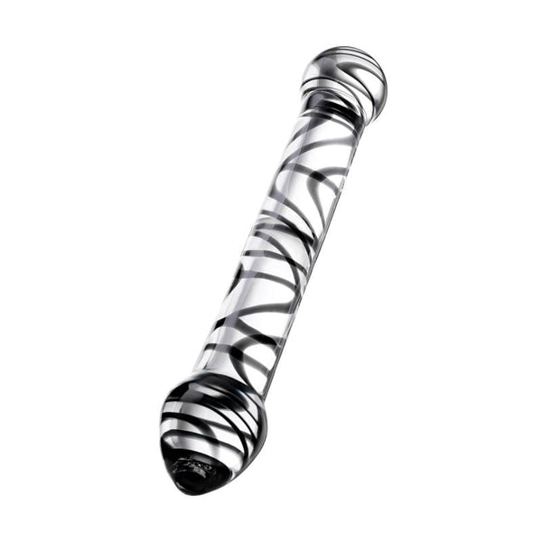 Sexus Glass Dildo Duo Black Swirl 20.5Cm Glass Dildos