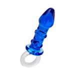 Sexus Glass Butt Plug Navy 16Cm Glass Dildos