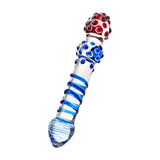 Sexus Glass Dildo Blue Red 20.5Cm Glass Dildos