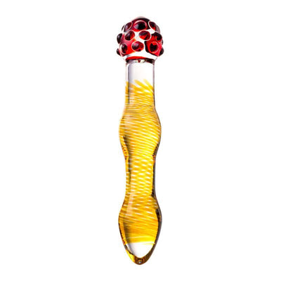 Sexus Glass Dildo Yellow And Red 20.5 Cm Glass Dildos