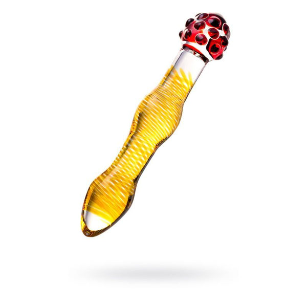 Sexus Glass Dildo Yellow And Red 20.5 Cm Glass Dildos