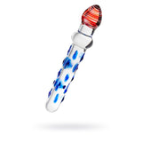 Sexus Glass Dildo Blue Red 20 Cm Glass Dildos