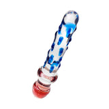 Sexus Glass Dildo Blue Red 20 Cm Glass Dildos
