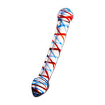 Sexus Glass Dildo Curved Blue Red 20 Cm Glass Dildos