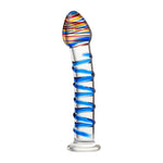Sexus Glass Dildo Blue Swirls 18Cm Glass Dildos