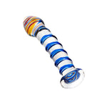 Sexus Glass Dildo Blue Swirls 18Cm Glass Dildos